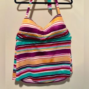 Liz Claiborne Size 22W Women’s Tankini Swimsuit Top - Multi colors